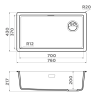 Мойка OMOIKIRI KATA 76-U/I-GR Side Artgranit/leningrad grey 4997589
